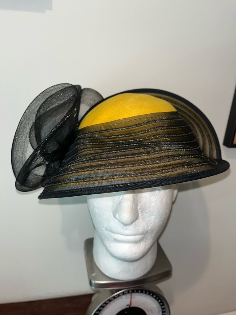 Vintage Golf Wool Bowler Fedora Hat w/Bow Derby 100% Wool Bollman Made In USA